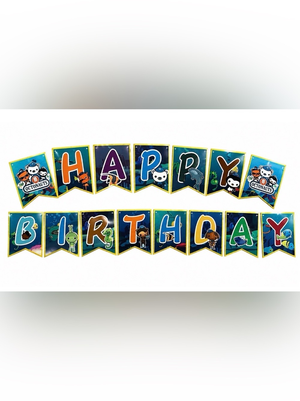 Octonauts Under The Sea Happy Birthday Banner Boys Girls Party Prop Decoration